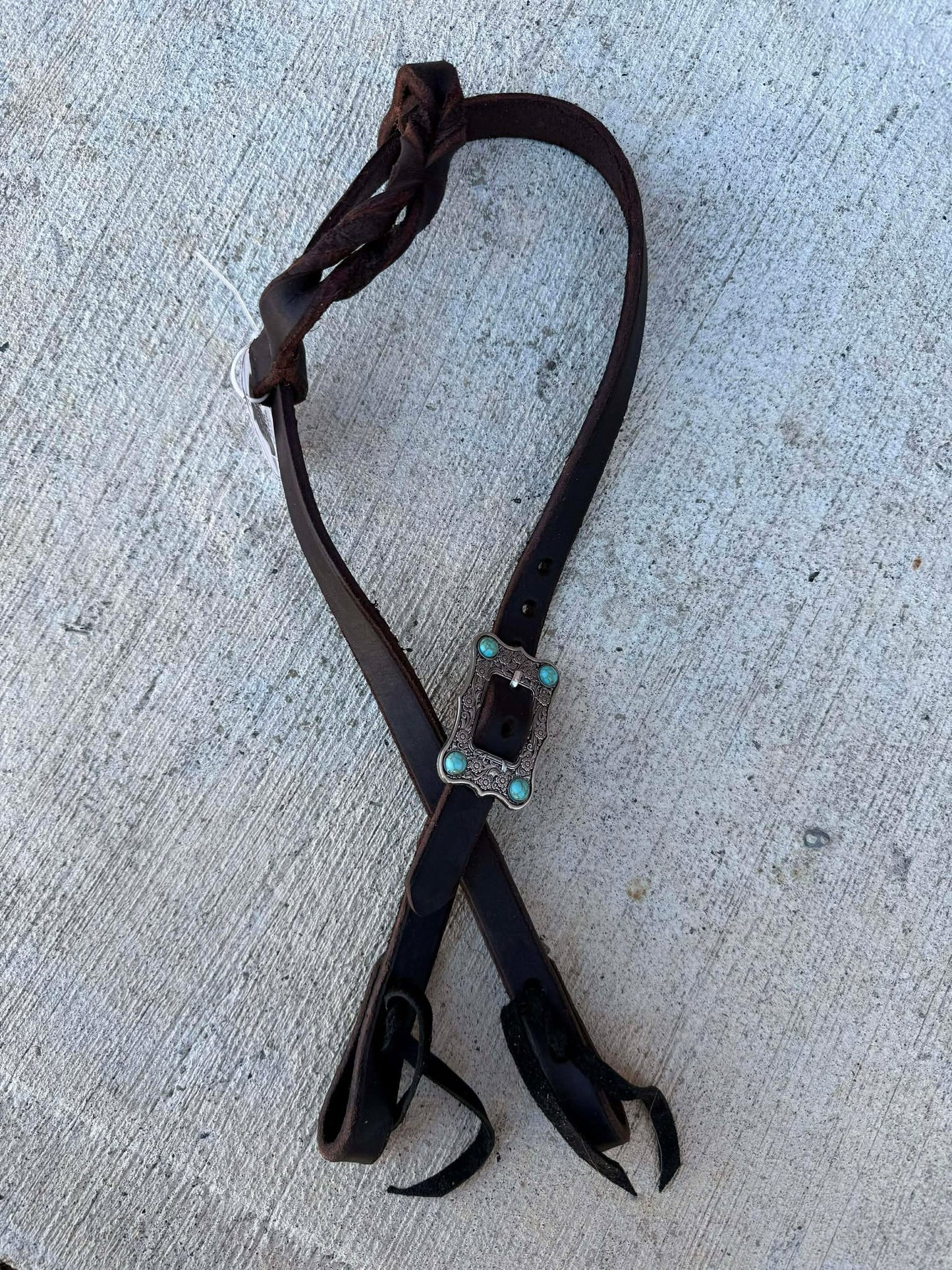 Working Headstall-Turquoise Corners