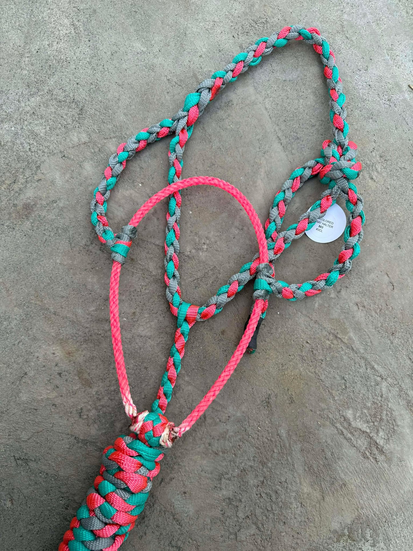 Slate, Teal & Neon Pink Lariat