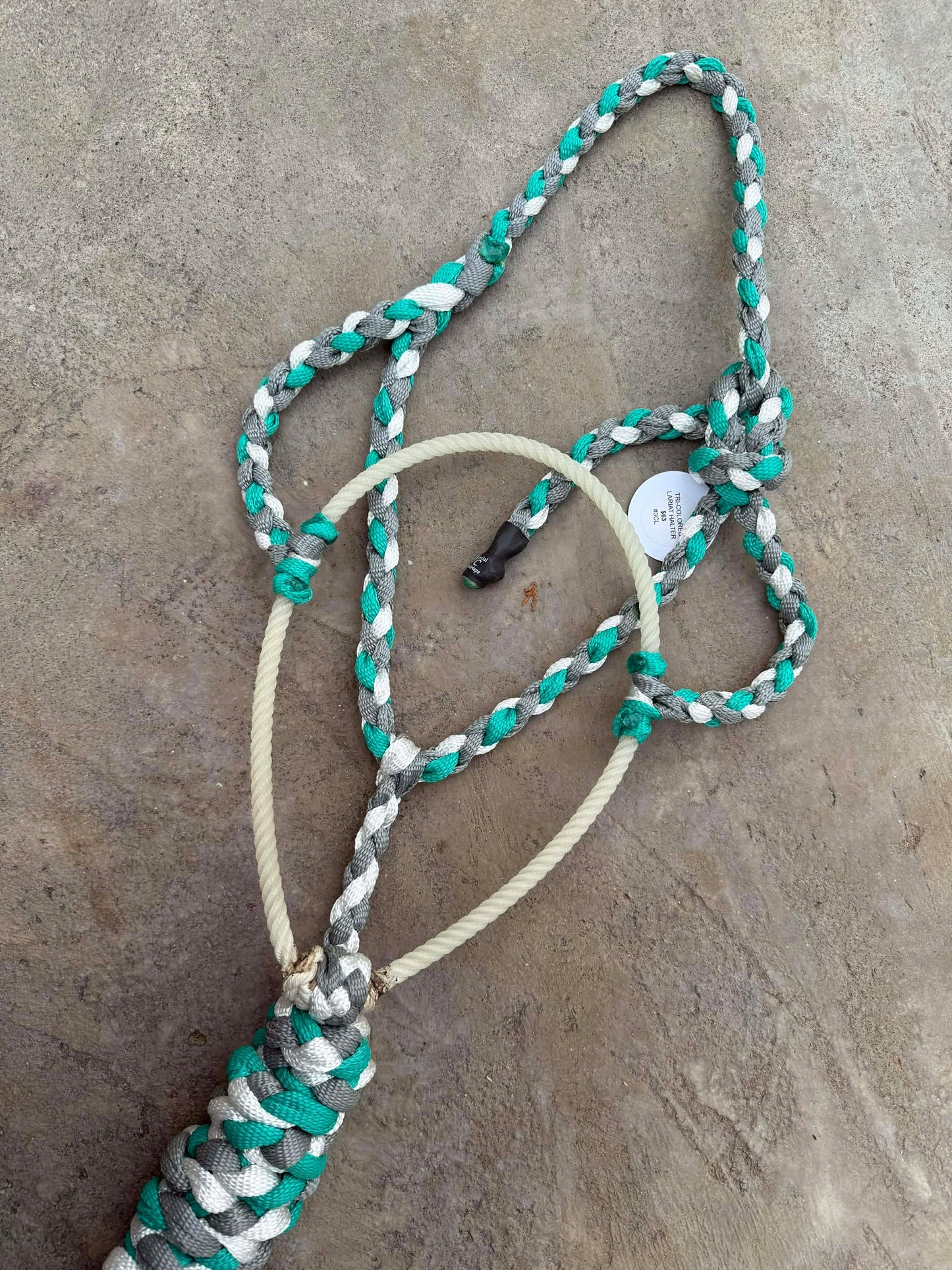 Slate, White & Teal Lariat