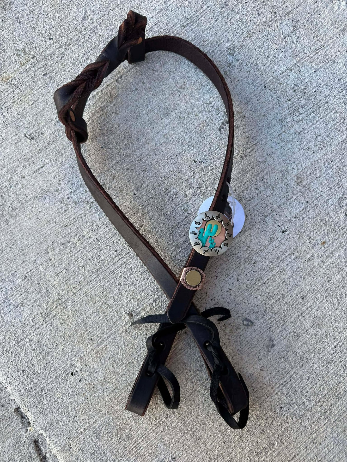 Boujee Headstall-Flat Face Cactus