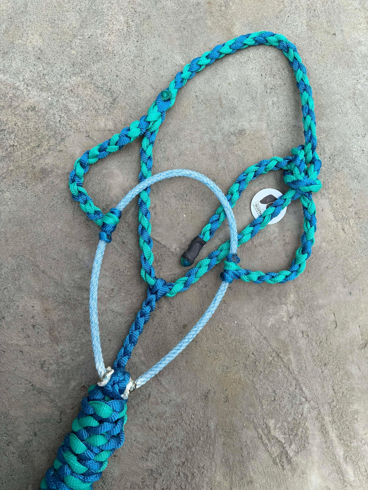 Teal & Royal Blue Lariat