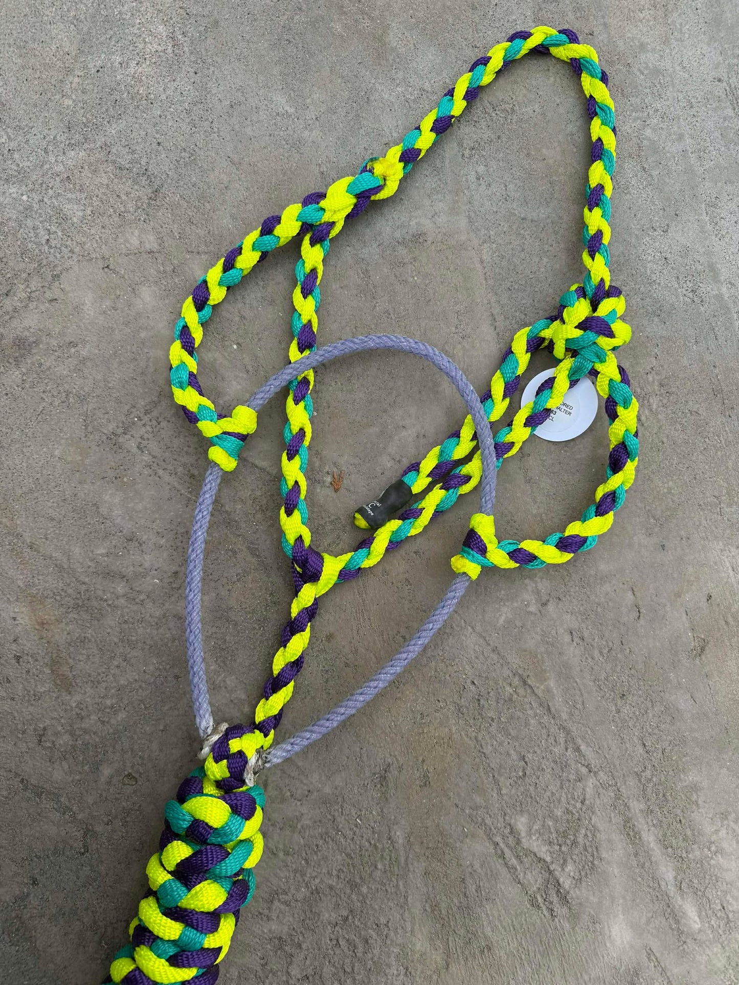 Neon Yellow, Teal & Royal Purple Lariat