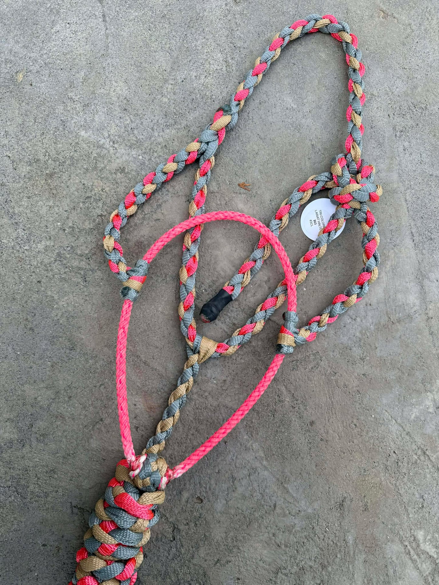Slate, Neon Pink & Sand Lariat