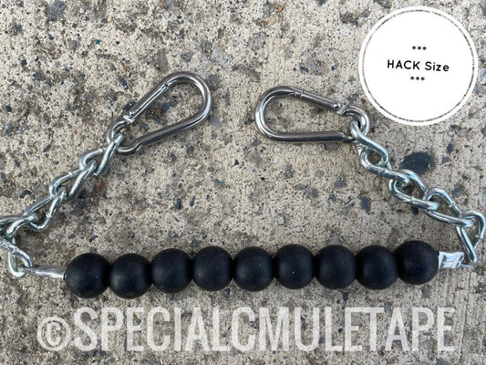 HACK Size Black Silicone Beaded Curb Chain