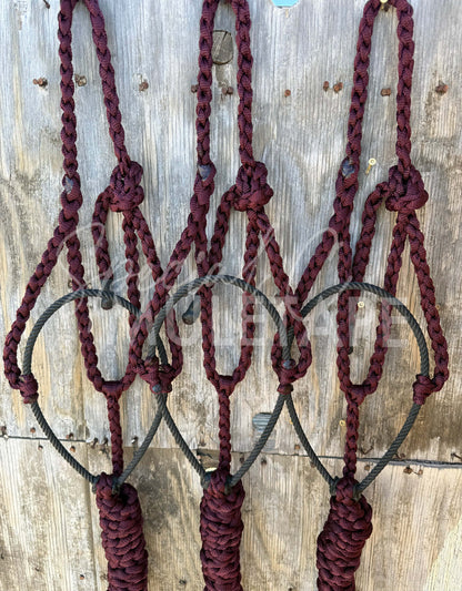 Burgundy Lariat Halter