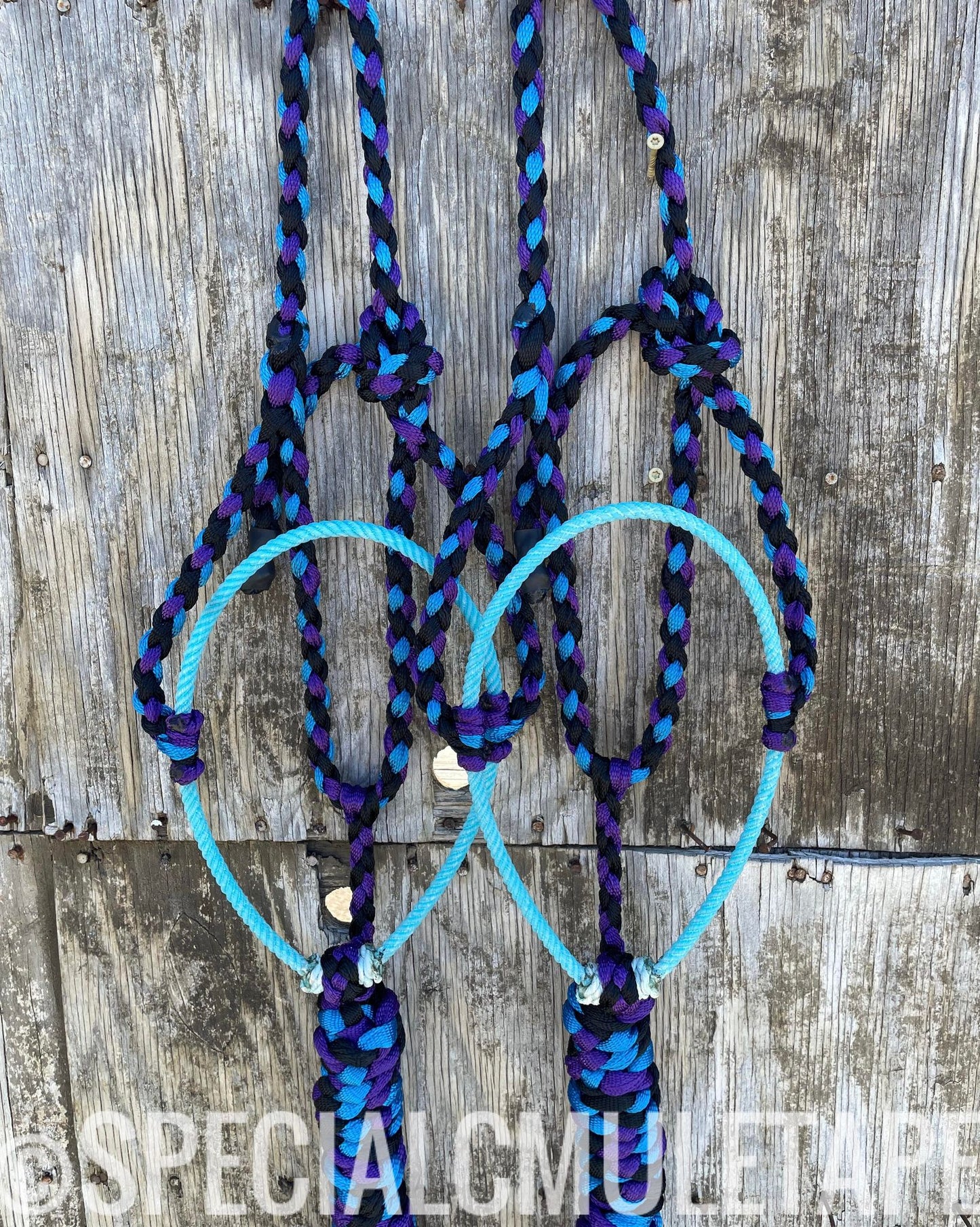 Black, Royal Purple & Royal Blue Lariat