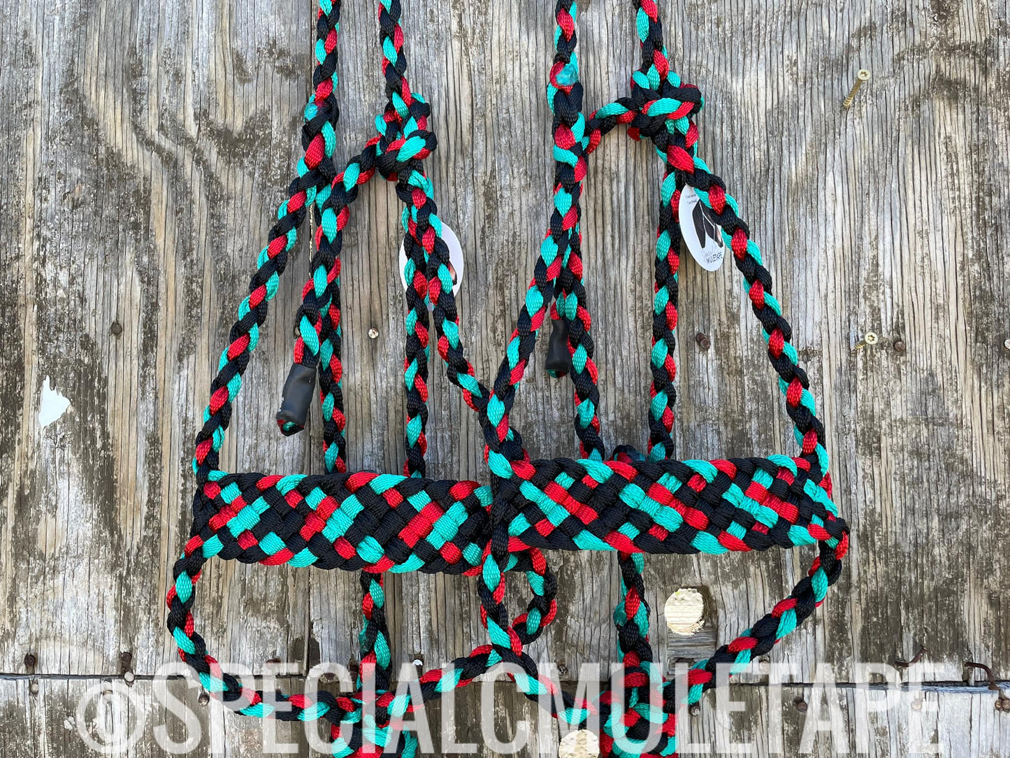 Black, Teal & Red Brute Halter