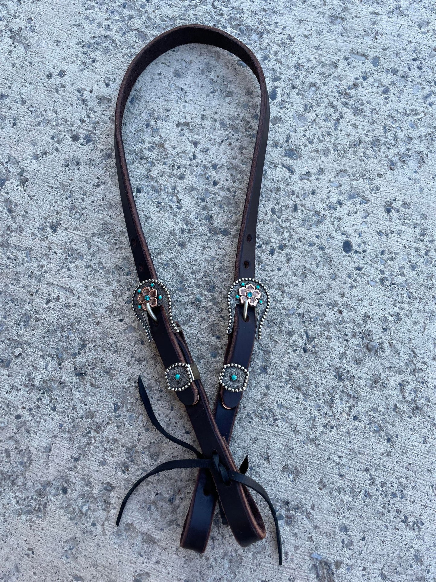 Turquoise Florette Hot Oil Headstall