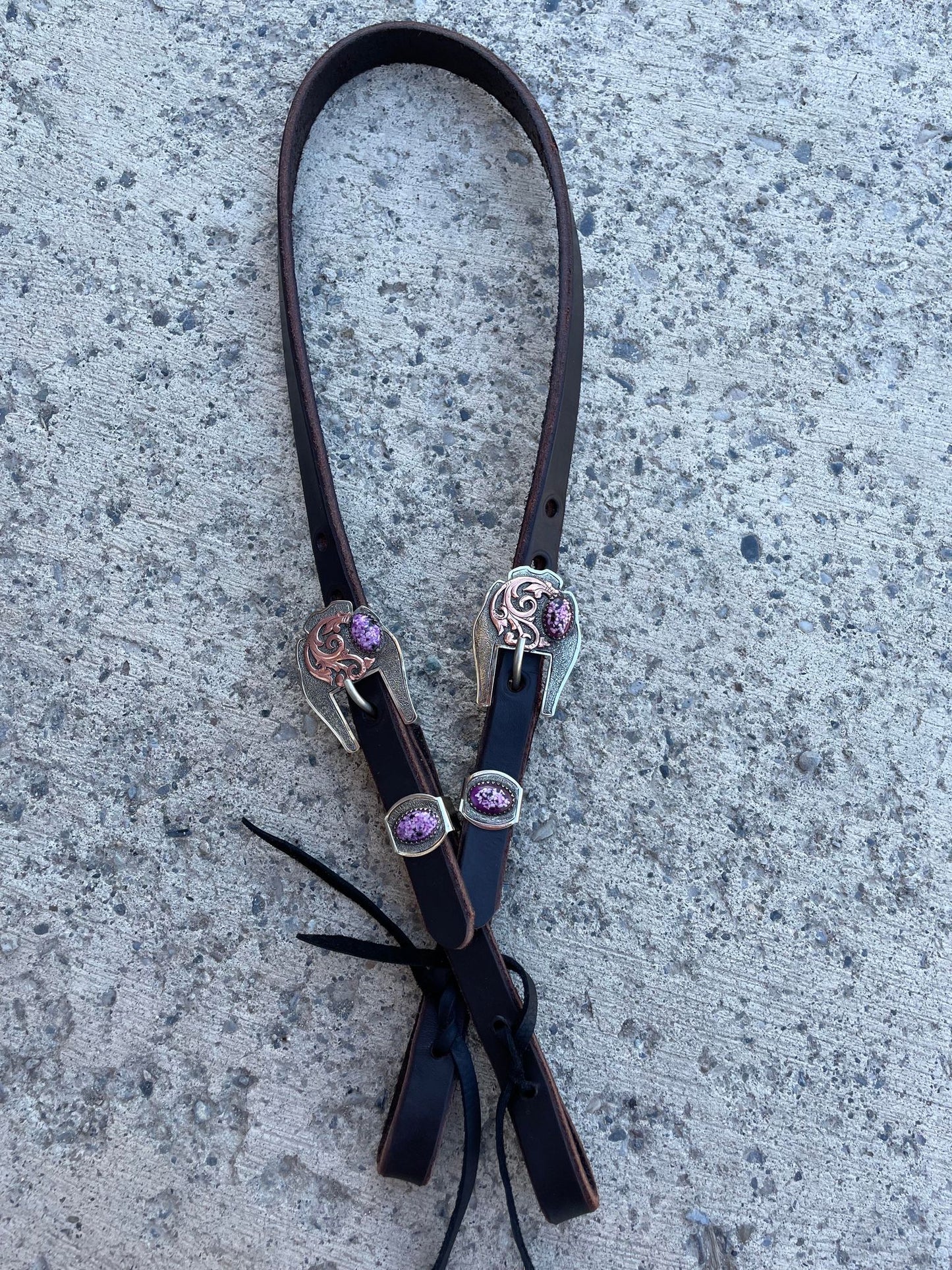 Purple Stone Hot Oil Headstall