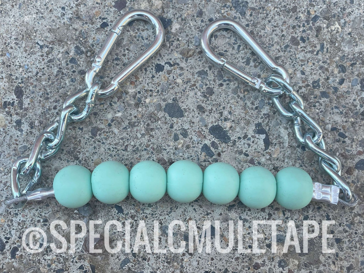 Mint Silicone Beaded Curb Chain