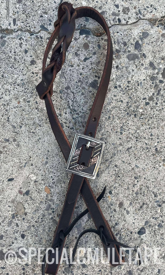 Cody Rowdy Rose Leather Headstall