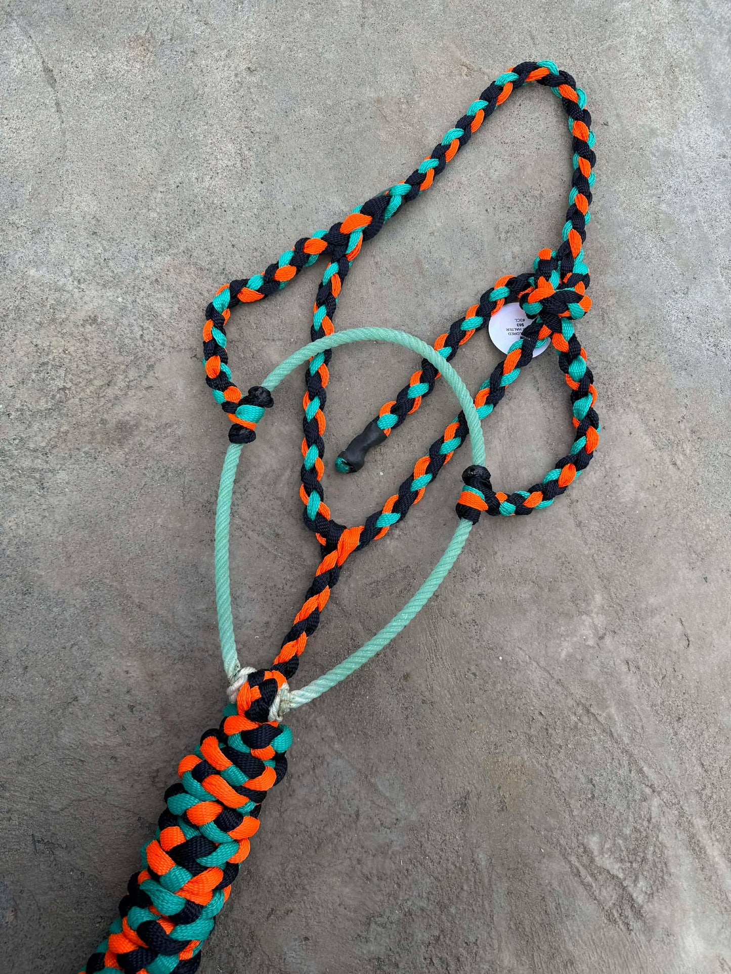 Navy, Neon Orange & Teal Lariat