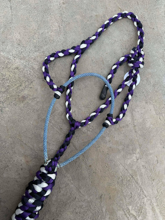 Navy, Royal Purple & White Lariat