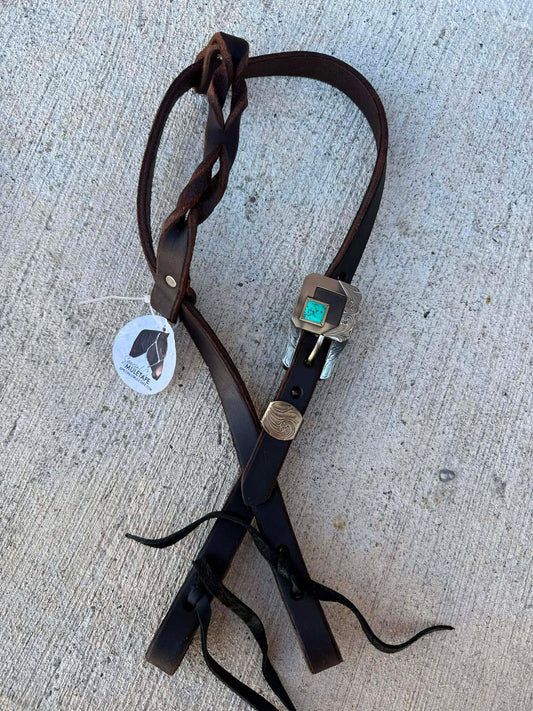 Boujee Headstall-Square Turquoise