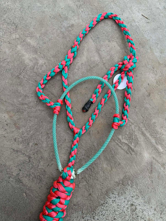Teal & Neon Pink Lariat