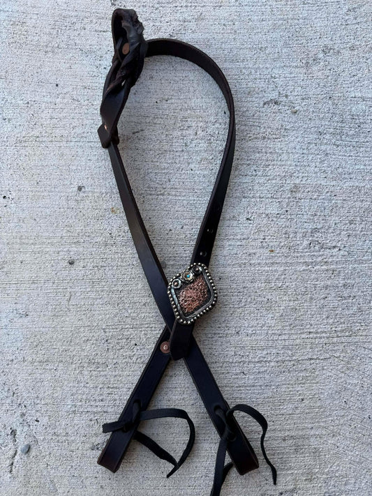 RR Headstall-Copper Flat Face