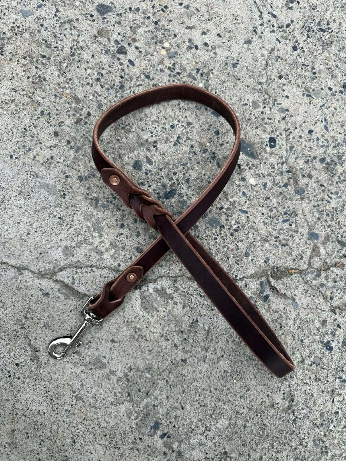 3' Leather Traffic Leash