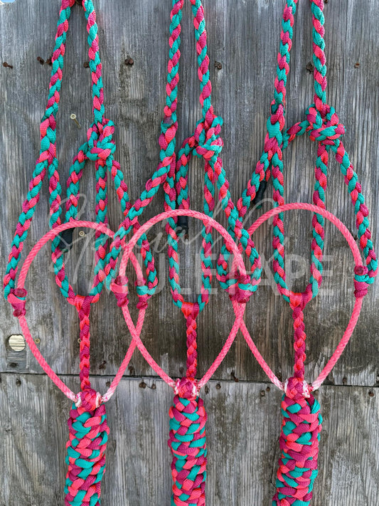 Teal/Fuchsia/Neon Pink Lariat Halter