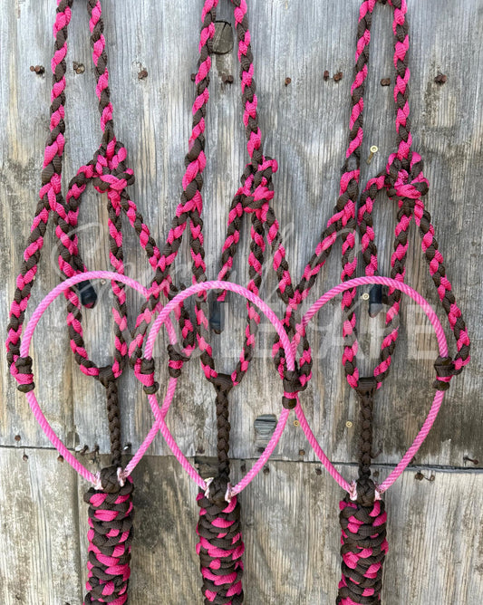 Chocolate & Fuchsia Lariat Halter