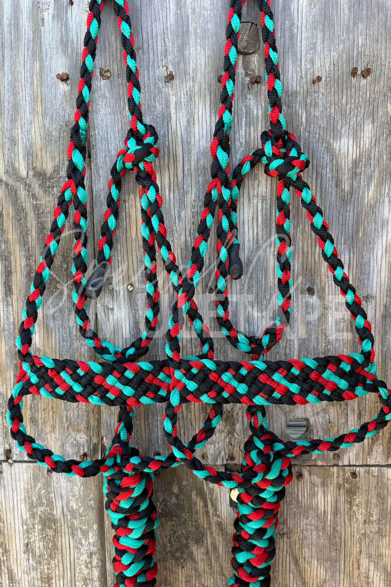 Black, Teal & Red Brute Halter