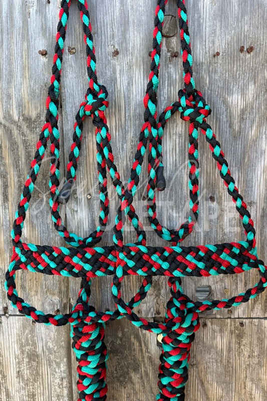 Black, Teal & Red Brute Halter