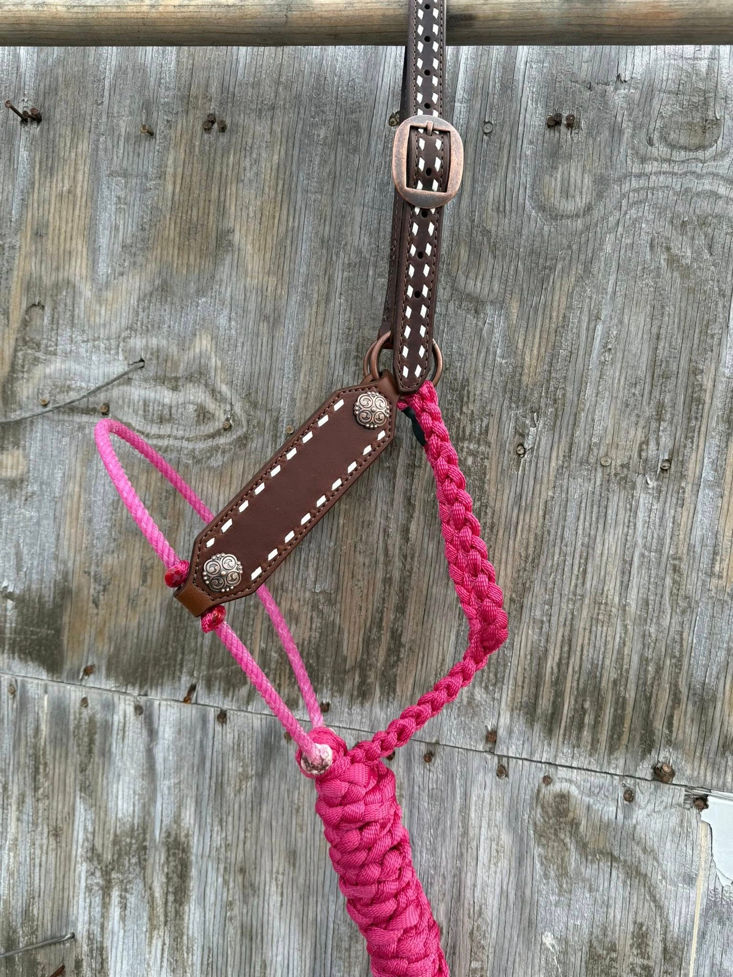 SSCL Leather & Lariat Halters w/ Buckstitching