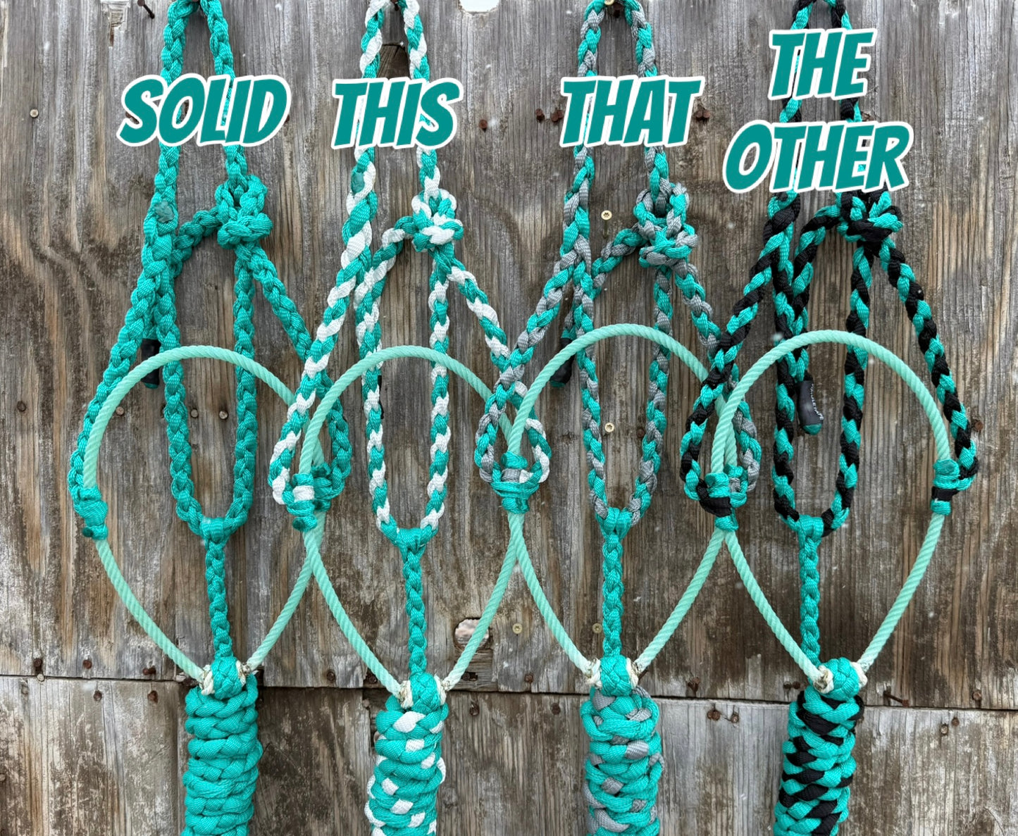 Teal Combo Lariat Halters