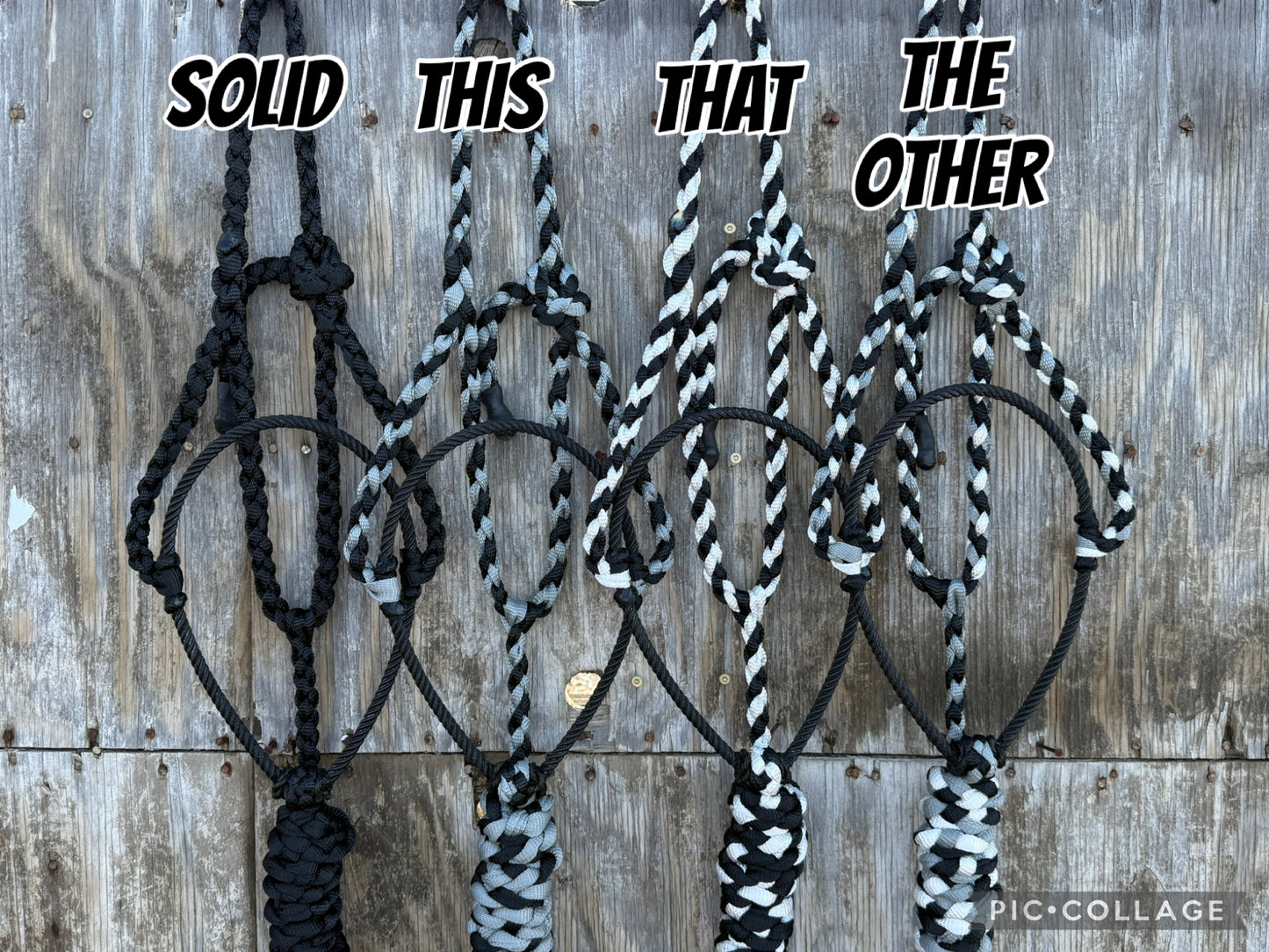 Black Combo Lariat Halters