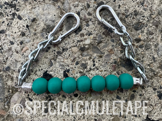 Teal Silicone Beaded Curb