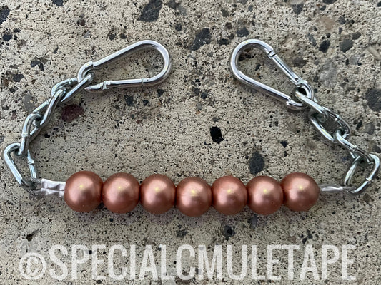 Rose Gold Silicone Beaded Curb Chain