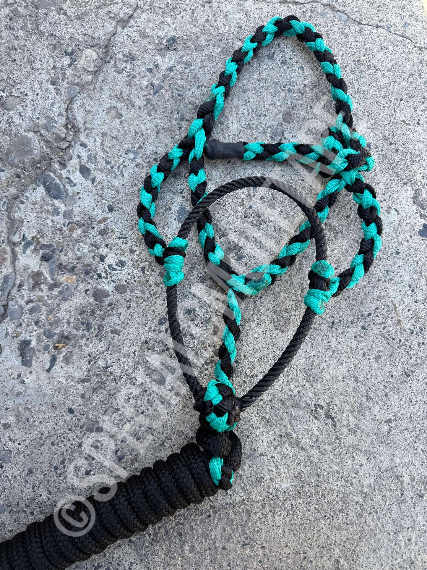 MINI Teal/Black Lariat w/ Yacht Lead