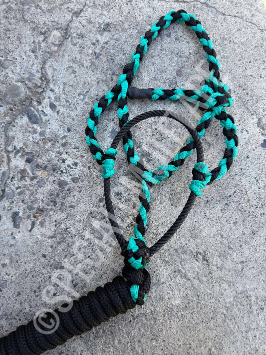 MINI Teal/Black Lariat w/ Yacht Lead