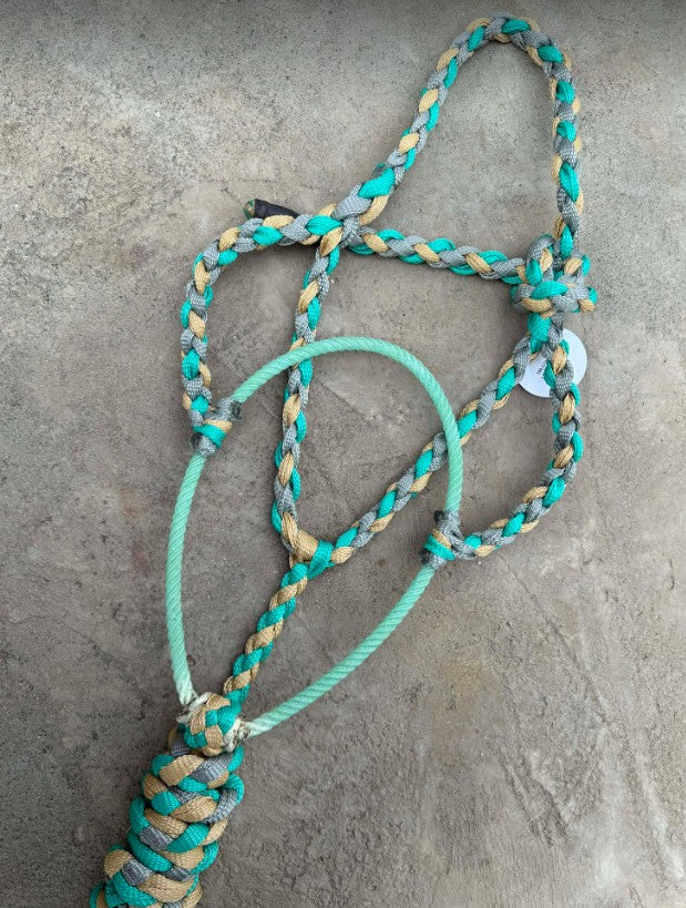 Teal, Slate & Sand Lariat