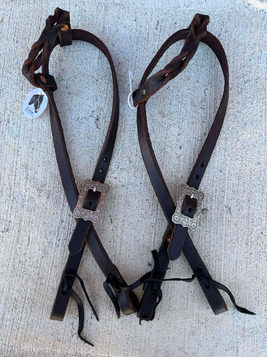 Working Headstall-Floral Rectangle