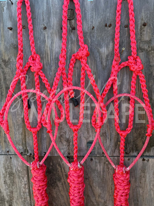 Color Matched Neon Pink Lariat Halter