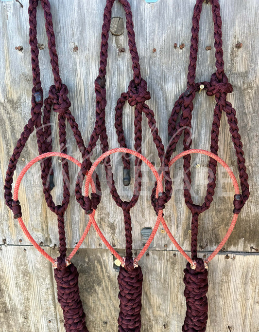 Color Matched Burgundy Lariat Halter