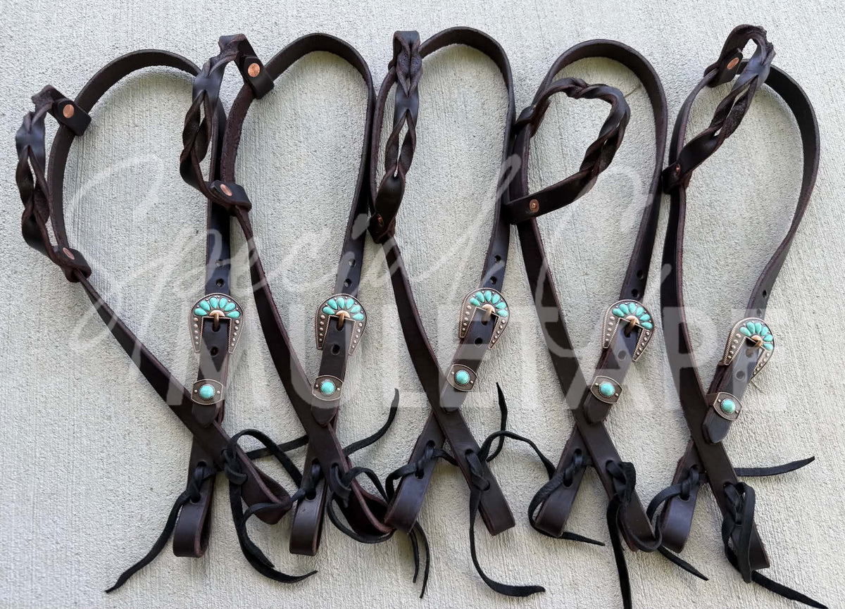 Turquoise Two Piece Headstalls