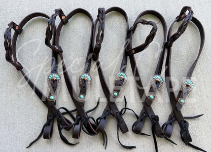 Turquoise Two Piece Headstalls