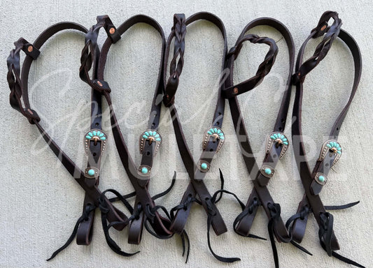 Turquoise Two Piece Headstalls